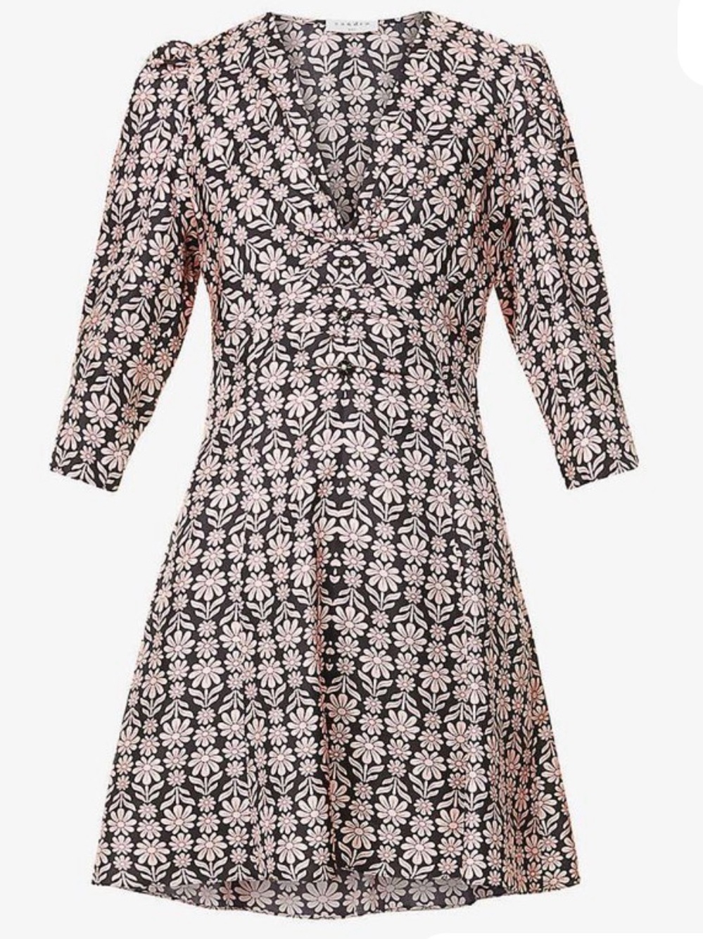 NWT Sandro Hortense silk Dress size large MSRP $430